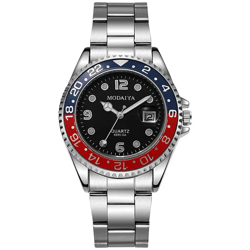 Men's Luxury Quartz Watch with Date – Classic Stainless-Steel Business & Casual Style - Rehmiar