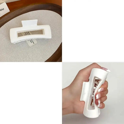 2025 New Soft Silicone Hair Claw Clips for Women Non Fragile Bendable Shark Clip Anti Drop Hairpin Headgear Does Not Hurt Hair - Rehmiar