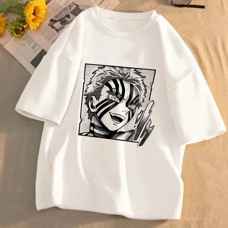 Demon Slayer Unisex Anime Graphic T-Shirt – Summer Short Sleeve Streetwear Tee - Rehmiar