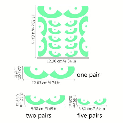 Glow in The Dark Halloween Eyes Removable Luminous Fluorescent Halloween Sticker 8 Pairs Rehmiar