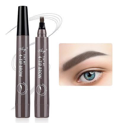 4 fork microblading eyebrow pencil waterproof, natural long-lasting eyebrow makeup - Rehmiar