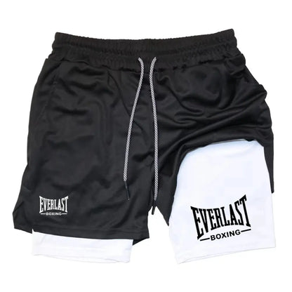 EVERLAST Men's Tight Sports Shorts – Double Layer Quick Dry, Compression Basketball Pants - Rehmiar