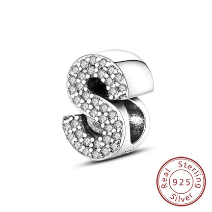 A-Z Alphabet Charms for Bracelet – 925 Sterling Silver 26 Letter Beads, DIY Fine Jewellery Gift for Women & Girls - Rehmiar