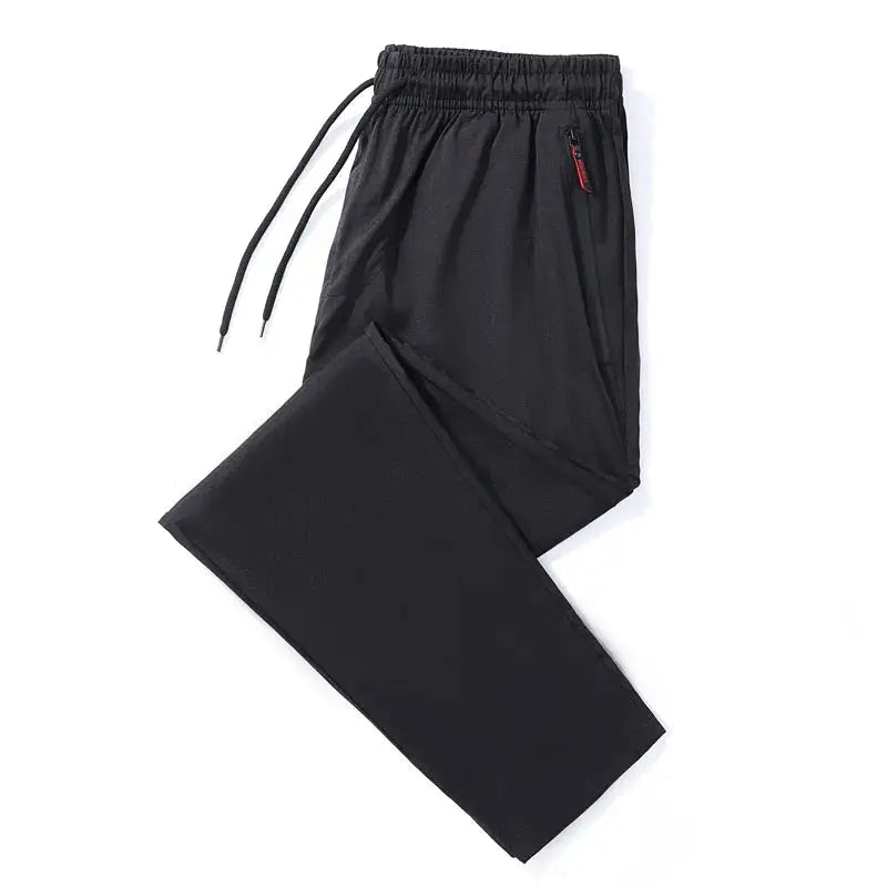 Men's Casual Pants – Straight Slim Fit Elastic Waist Jogger Classic Blue, Black Gray, Plus Size Available