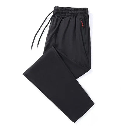 Men's Casual Pants – Straight Slim Fit Elastic Waist Jogger Classic Blue, Black Gray, Plus Size Available