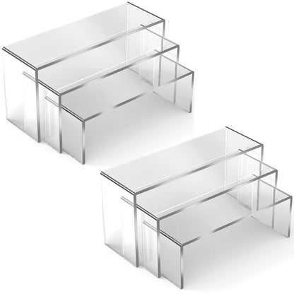 Lightweight U Shape Acrylic Transparent Display Stand Holder Cosmetics Rack, Dessert Model Shelf - Rehmiar