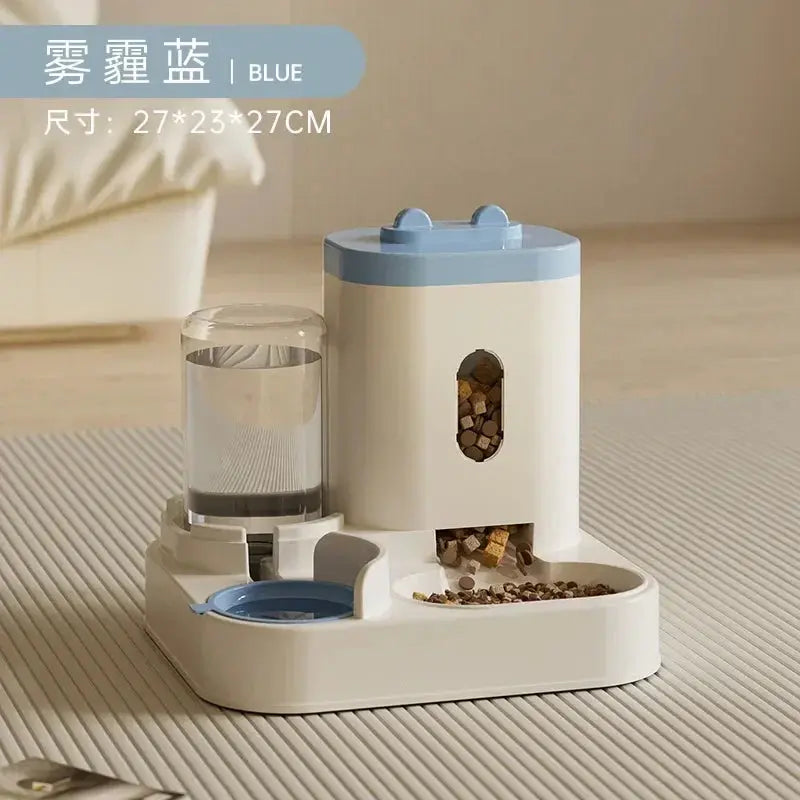 Automatic Pet Feeder with Water Fountain – Large Capacity Dog & Cat Food Dispenser - Rehmiar