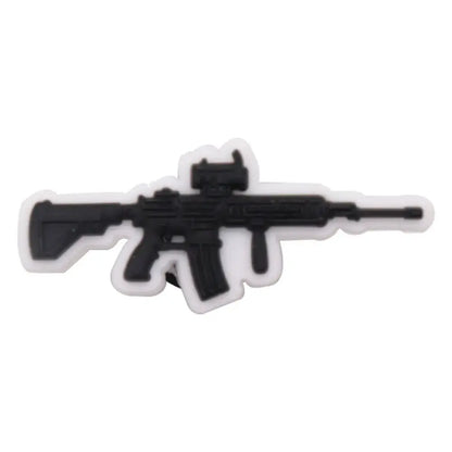 Cool PVC Shoe Charms for Clogs – Gun, Money, Wine & Flag Decorative Buckles - Rehmiar