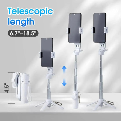 Magnetic Phone Tripod Stand – MagSafe Compatible Selfie Stick with Wireless Remote Rehmiar