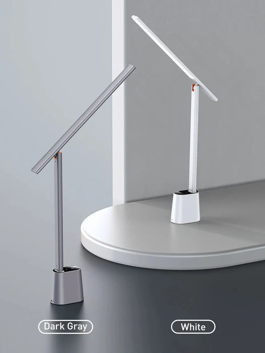 Baseus 180° Foldable LED Desk Lamp – Rechargeable, Auto Dimming, Eye Protection for Study & Reading - Rehmiar