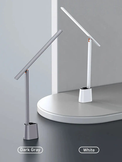 Baseus 180° Foldable LED Desk Lamp – Rechargeable, Auto Dimming, Eye Protection for Study & Reading - Rehmiar