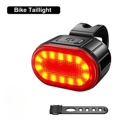 Bicycle Front Rear Bike Defence Waterproof Light Set
