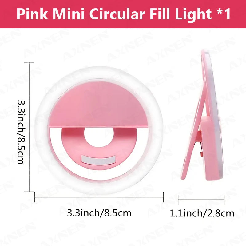 LED Selfie Light Ring with USB charging Compatible with iPhone Samsung Xiaomi Poco - Rehmiar