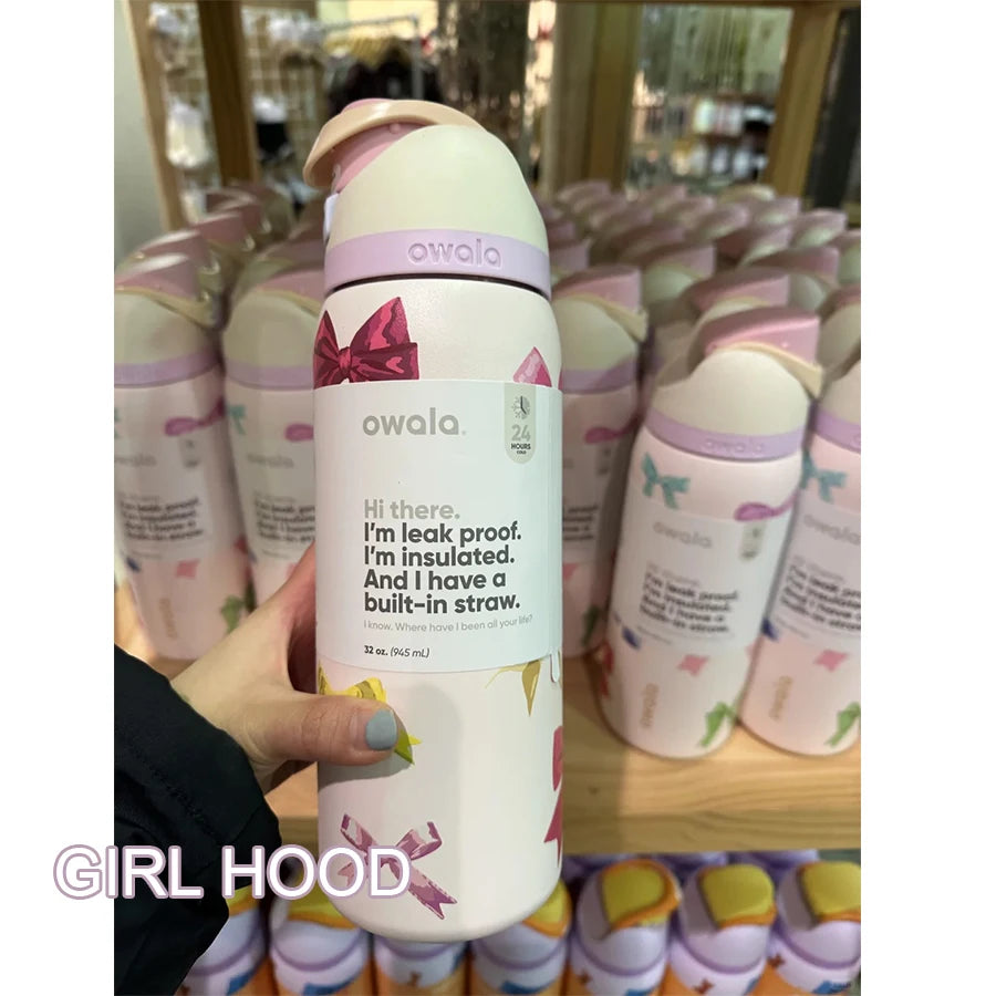 Owala Insulated Stainless Steel Water Bottle with Straw, BPA-Free Sports Water Bottle, Great for Travel - Rehmiar