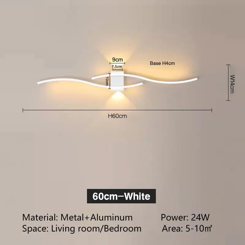 Modern Long Strip LED Wall Lamp - Rehmiar