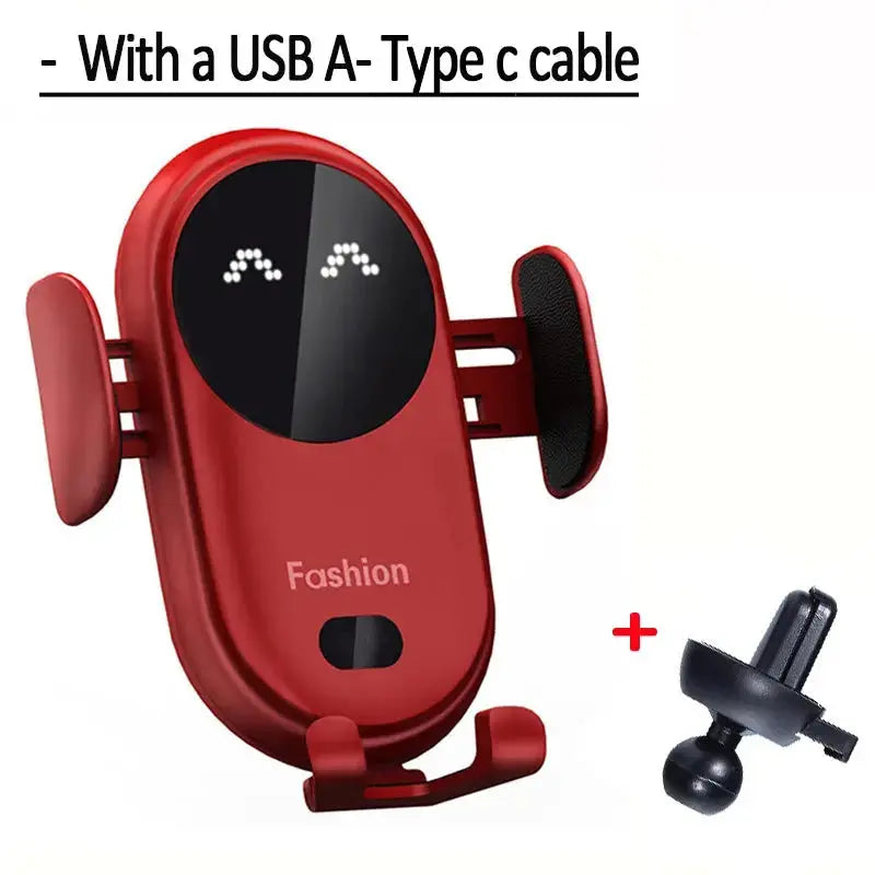 30W Wireless Car Charger Mount Air Vent Auto Clamping Fast Charging Phone Holder - Rehmiar