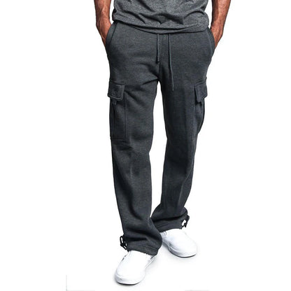 Men's Oversized Straight Fit Multi-Pocket Joggers - Rehmiar