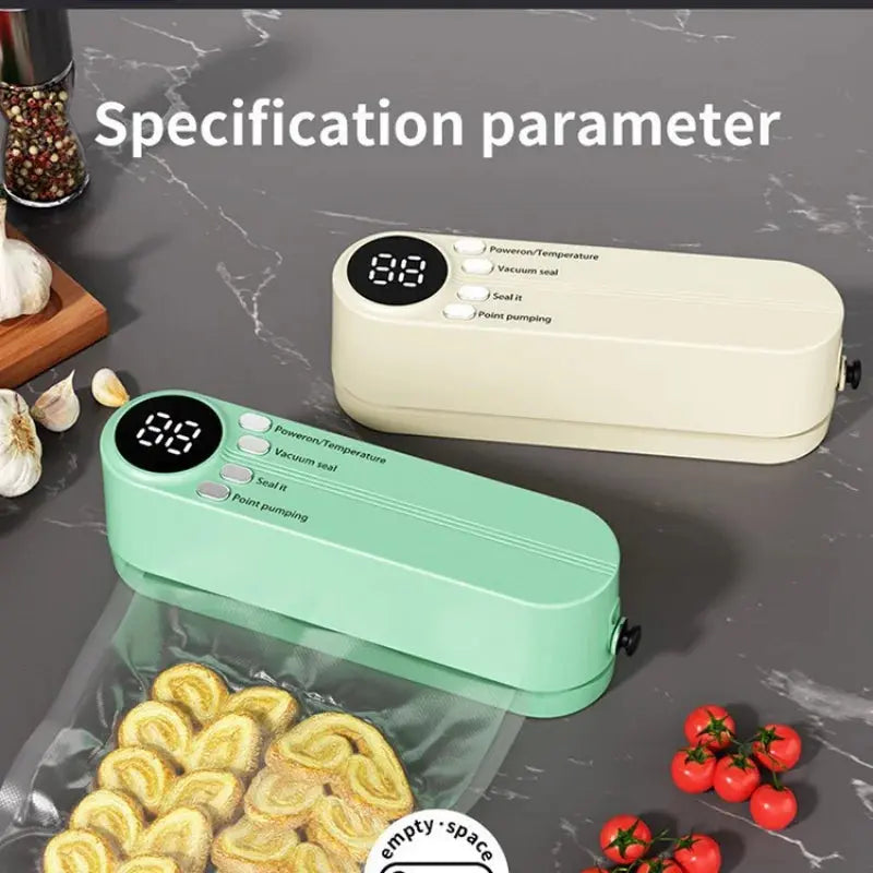 Charging Mini Wireless Fully Automatic Vacuum Sealing Machine Small Portable Food Packaging Plastic Sealing Machine - Rehmiar