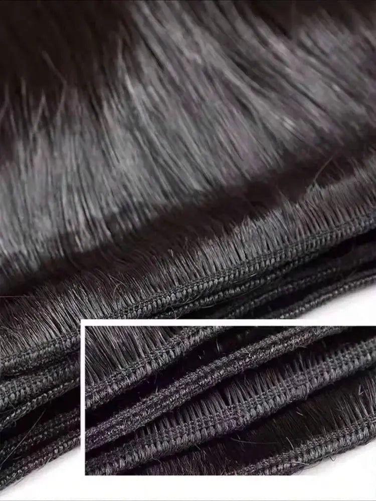 42 Inch Bone Straight Brazilian Human Hair Bundles – Raw Extensions for Women - Rehmiar