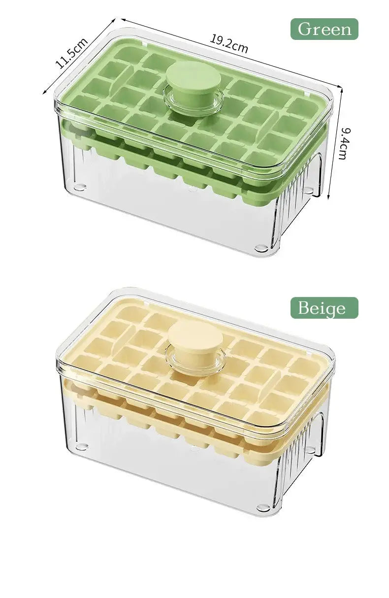 48-Grid Ice Cube Tray with One-Touch Release – Portable Ice Maker Mold & Ice Box - Rehmiar