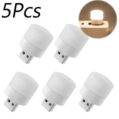 Mini USB LED Night Light – Warm White Eye-Care Reading & Night Lamp - Rehmiar