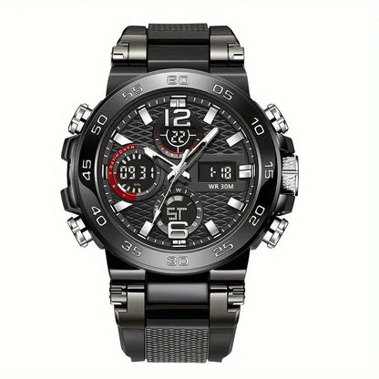 LSLONG Men’s Waterproof Digital Quartz Watch with Alarm & Dual LCD Display – Sports Wristwatch - Rehmiar
