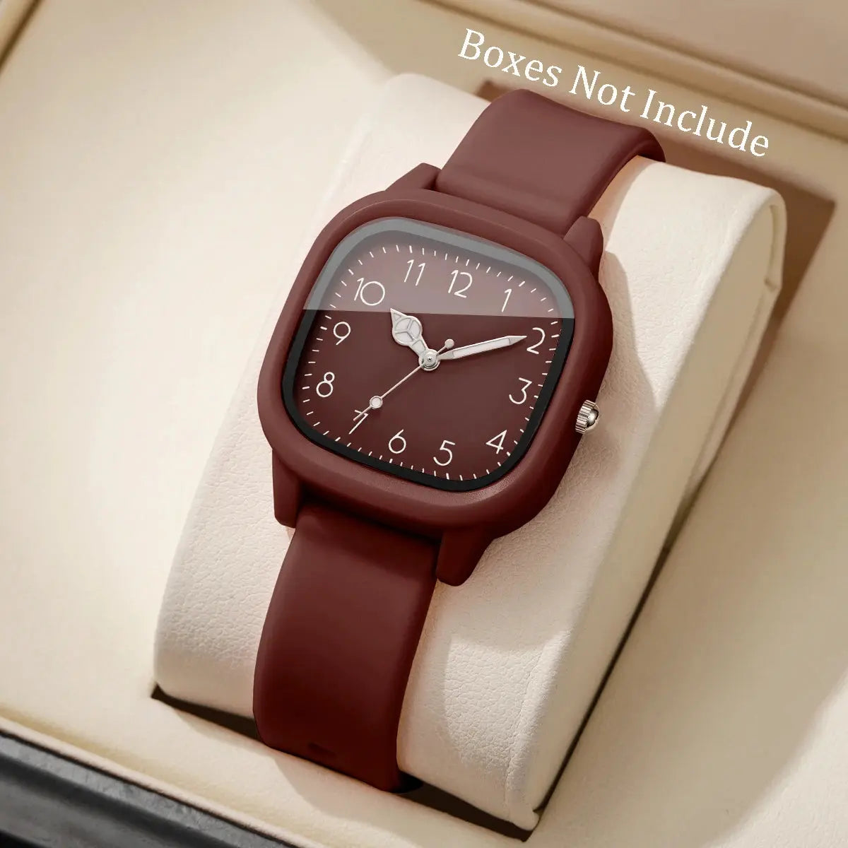 1/3/10PCS Women’s Silicone Band Quartz Watch Set – Casual Trendy Dial Wristwatches (No Box) - Rehmiar