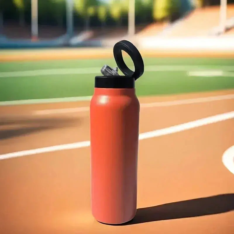 24oz Insulated Stainless Steel Water Bottle – Magnetic Lid with Phone Holder - BPA-Free - Rehmiar