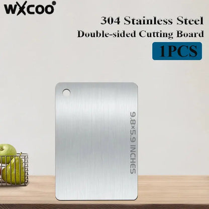 Stainless Steel Cutting Board – Food-Grade Double-Sided Non-Slip Kitchen Chopping Board - Rehmiar
