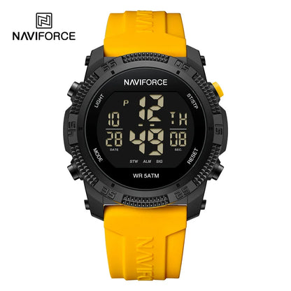 NAVIFORCE Original Water-Resistant Men Fashion Watch Personality Wristwatches with Luxury Silicone Strap