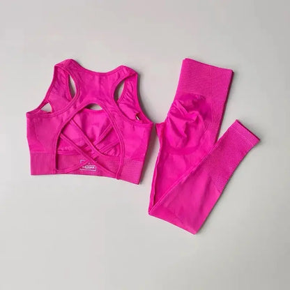 2-Piece Women's Sports Bra & Leggings Set – Professional Fitness Tank Top Bra, Shockproof Running & Yoga Suit Rehmiar