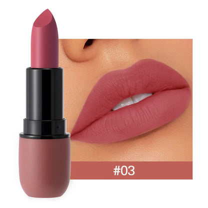 6-Color Matte Lipstick, Velvet Lip Colour, Smooth, Waterproof, Long-Lasting Lip Makeup - Rehmiar