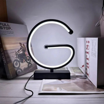 Creative Spiral LED Night Light – Dimmable 3-Color Table Lamp for Living Room, Office, Bedroom & Bedside Decor, USB Plug-In - Rehmiar