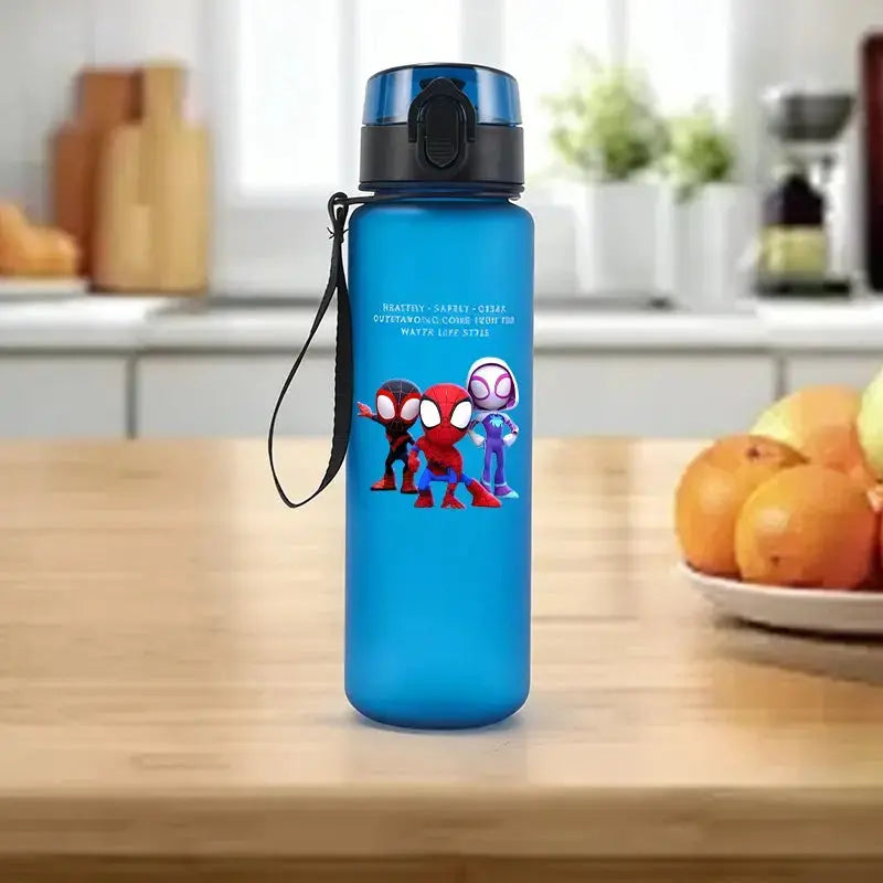 650ml Cartoon Superhero Kids Water Bottle – Portable Sports Travel Drink Cup - Rehmiar
