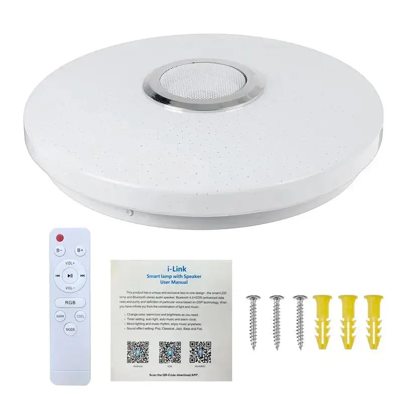 Smart RGB Ceiling Light – 36W/52W Music Sync, APP & Bluetooth Control, Remote Controlled Modern Home Lighting (AC220V) - Rehmiar