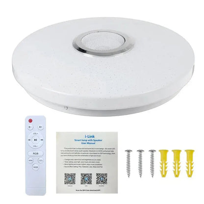 Smart RGB Ceiling Light – 36W/52W Music Sync, APP & Bluetooth Control, Remote Controlled Modern Home Lighting (AC220V) - Rehmiar