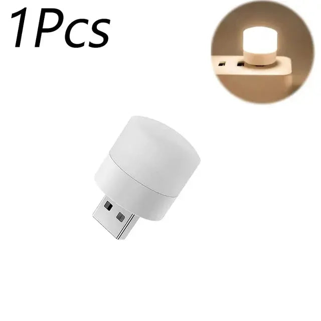 Mini USB LED Night Light – Warm White Eye-Care Reading & Night Lamp - Rehmiar