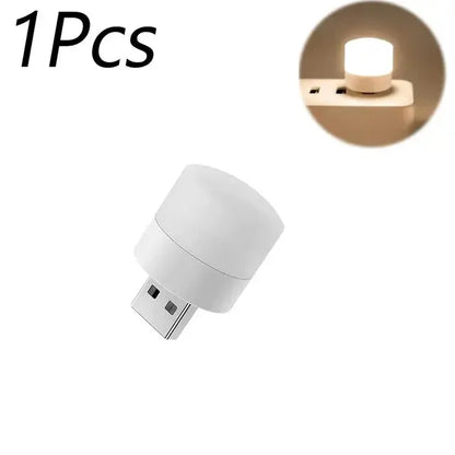 Mini USB LED Night Light – Warm White Eye-Care Reading & Night Lamp - Rehmiar