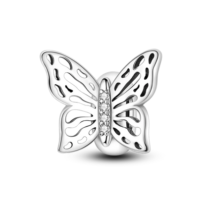 925 Sterling Silver Rainbow Zircon Beautifully Shaped Silicone Stopper Charms Beads - Rehmiar