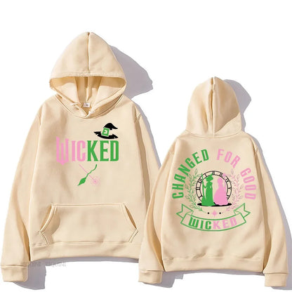Wicked Hooded for Autumn/Winter Manga Hooded Retro Sweatshirt Comfortable Clothes