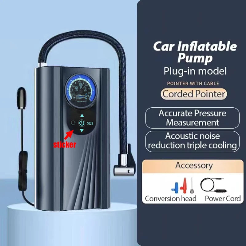 Fast & Portable Car Tire Inflator - 12V Electric Air Pump for Cars, Motorcycles, Bicycles, SUV - Rehmiar