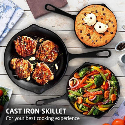 Cast Iron Frying Pan, Non-stick Skillet Breakfast Pan Omelette Pancake Pot Induction Cooking Cookware Rehmiar