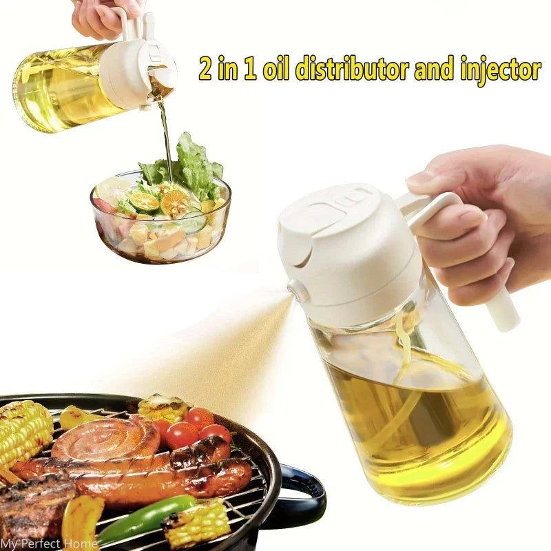 Plastic Spray Oil Sprayer 2in1 Bottle Oil Dispenser Rehmiar