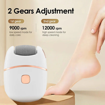 Electric Foot Grinder – Automatic Pedicure Tool for Removing Dead Skin, Calluses & Thick Leather, Gentle Exfoliation with 2 Speeds - Rehmiar