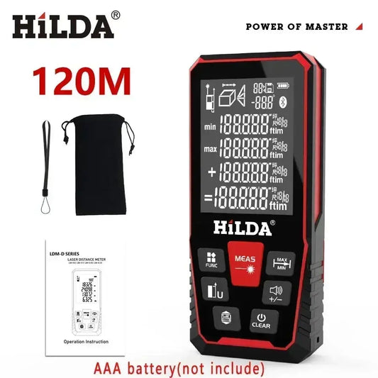 HILDA Laser Distance Meter 50M/100M/120M – Professional Laser Rangefinder Measuring Tool - Rehmiar