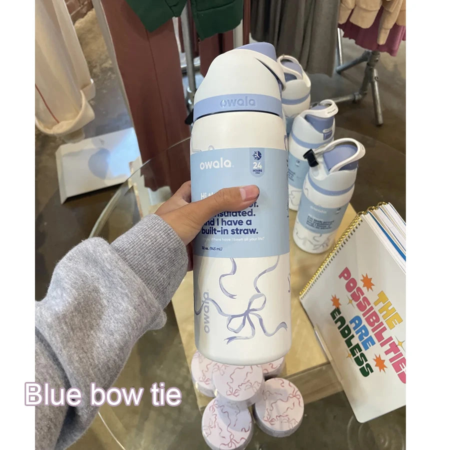 Owala Insulated Stainless Steel Water Bottle with Straw, BPA-Free Sports Water Bottle, Great for Travel - Rehmiar