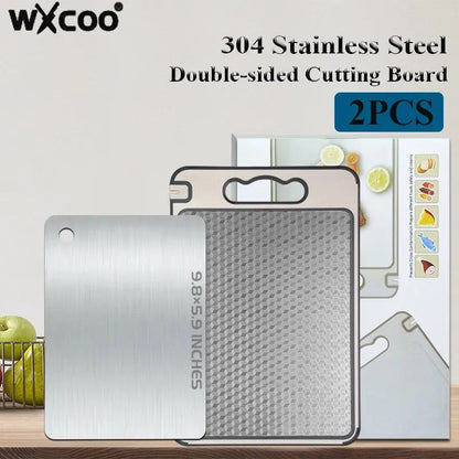 Stainless Steel Cutting Board – Food-Grade Double-Sided Non-Slip Kitchen Chopping Board - Rehmiar