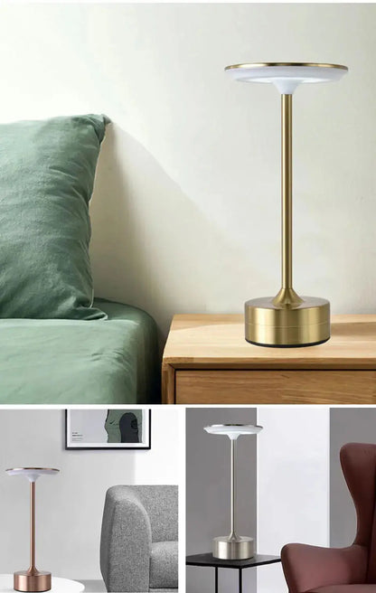 Touch Sensor LED Table Lamp – USB Rechargeable, Portable Night Light for Bedroom, Reading, Restaurant & Hotel - Rehmiar