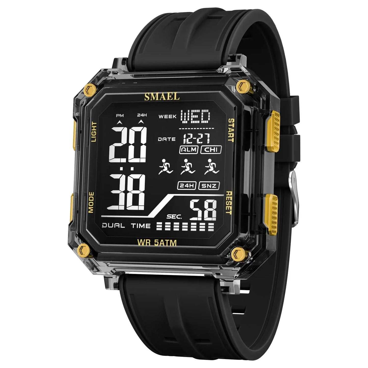 SMAEL Men’s Waterproof Quartz Sport Watch – Luminous Dial, Alarm & Fashion Business Style - Rehmiar