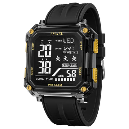 SMAEL Men’s Waterproof Quartz Sport Watch – Luminous Dial, Alarm & Fashion Business Style - Rehmiar